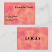 桃スタイリッシュの雲の効果 名刺 (正面/裏面)