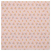 桃スタイリッシュ青みじん花柄 ファブリック (見本)