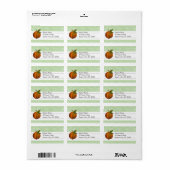 桃デザイン。カスタマイズ ラベル (フルシート)