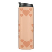 桃ハートバイリンガル「カワイイ」「リンダ」 タンブラー (回転右)