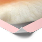 桃バラアプリコットバラ花フローラ写真 ポスター (角)