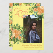 桃バライエローフォト卒業発表 招待状 (正面/裏面)