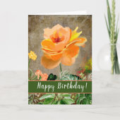 桃バラグリーティングカード カード (正面)