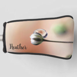 桃バラパーソナライズされた液滴ゴルフヘッドカバー ゴルフヘッドカバー