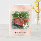 桃バラビューティフルモーメントマザーズデイ カード (黄色い花)