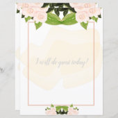 桃バラフローラ筆記用紙 (正面/裏面)