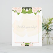 桃バラフローラ筆記用紙 (スタンド正面)