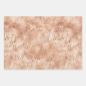 桃バラホワイトヒョウ印刷 ラッピングペーパーシート (正面3)