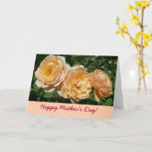 桃バラマザーズデイカード カード (黄色い花)