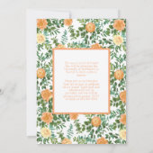 桃バラヴィンテージ写真卒業発表 招待状 (裏面)