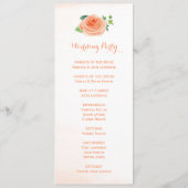 桃バラ水彩結婚式 プログラム (裏面)