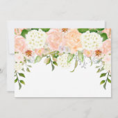 桃バラ白紫陽花フォト卒業 案内状 (裏面)