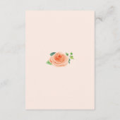 桃バラ結婚のウィッシングウェルカード エンクロージャーカード (裏面)