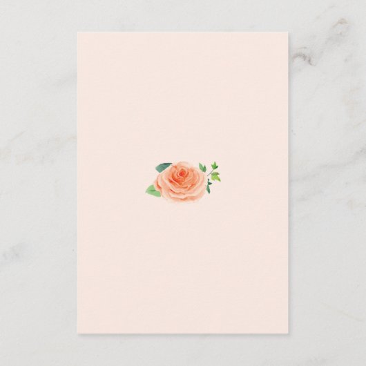 桃バラ結婚の情報カード エンクロージャーカード (裏面)