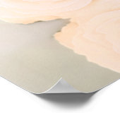 桃バラ結婚アルファベット座席表 ポスター (角)