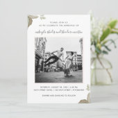 桃バラ結婚ズ写真招待状 招待状 (スタンド正面)