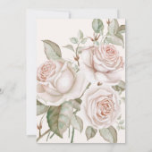 桃バラ結婚ズ写真招待状 招待状 (裏面)