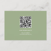 桃バラ花セージ緑のフローラ結婚ズ エンクロージャーカード (裏面)