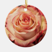 桃バラ花 セラミックオーナメント (正面)
