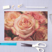 桃バラ花 薄葉紙 (クラフト)