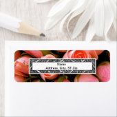 桃バラEETURNラベルテンプレート ラベル (インサイチュ)