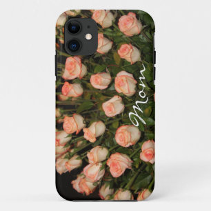 桃バラIPHONEタフケースメートケーステンプレート iPhone 11 ケース