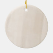 桃パーソナライズされたフローラの母の新郎 セラミックオーナメント (裏面)