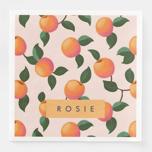 桃パーソナライズされた柄かわいい桃 (正面)