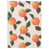 桃パーソナライズされた柄かわいい桃 クリップボード (裏面)