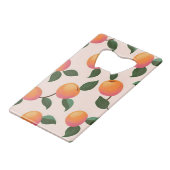 桃パーソナライズされた柄かわいい桃 クレジットカード栓抜き (裏面アングル)