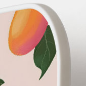 桃パーソナライズされた柄かわいい桃 ピックルボールラケット (左詳細)