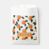 桃パーソナライズされた柄かわいい桃 フェイバーバッグ (正面)