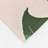 桃パーソナライズされた柄かわいい桃 フリースブランケット (角)