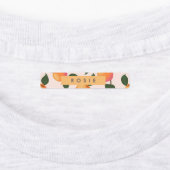 桃パーソナライズされた柄かわいい桃 ラベル (貼付)