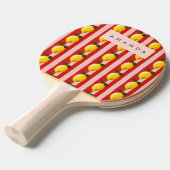 桃パーソナライズされた柄かわいい桃 卓球ラケット (正面アングル)