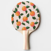 桃パーソナライズされた柄かわいい桃 卓球ラケット (裏面)