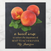 桃パーソナライズされた甘先生ワインラベル ワインラベル (シングルラベル)