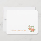 桃パーソナライズされた花札 ノートカード (正面)