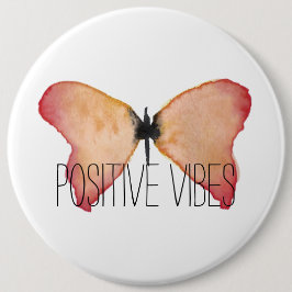 桃パーソナライズされた蝶 缶バッジ