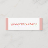 「桃パーソナライズされた開花」ソーシャルメディア スキニー名刺 (裏面)