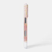 桃ピンク水色インクカスタマイズ可能 iPhoneケース (右側面)