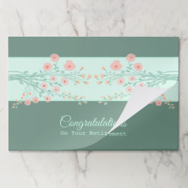 桃ファンシーとピンクのフローラ紙ランチョンマット ペーパーパッド