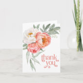 桃フェミニンフローラありがとう サンキューカード (正面)