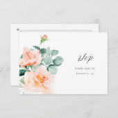 桃フローラと食事RSVP V3 2 出欠カード (正面/裏面)