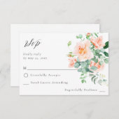 桃フローラの食事RSVP V3 出欠カード (正面/裏面)