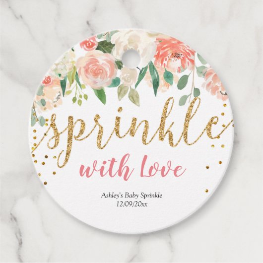 桃フローラまき恋メッセージカード フェイバータグ (正面)