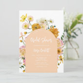 桃フローラアーチブライダルシャワー招待 招待状 (スタンド正面)