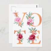 桃フローラエレガントゴーフェミニン投票 ポストカード (正面/裏面)