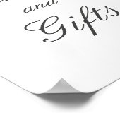 桃フローラカードと結婚ギフトのポスター ポスター (角)