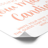 桃フローラガールベビーシャワー推理ゲーム ポスター (角)